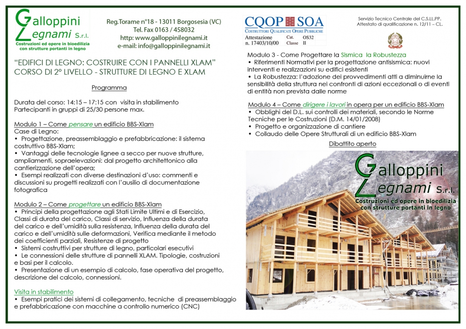 14-03-2014 CORSO II LIVELLO XLAM